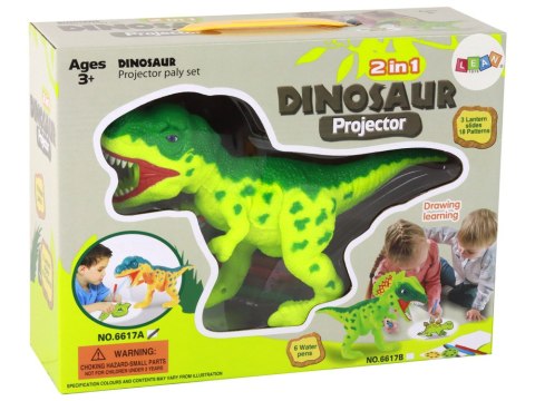 LEAN Toys Projektor Dinozaur + Pisaki 18 Obrazków Malowanie