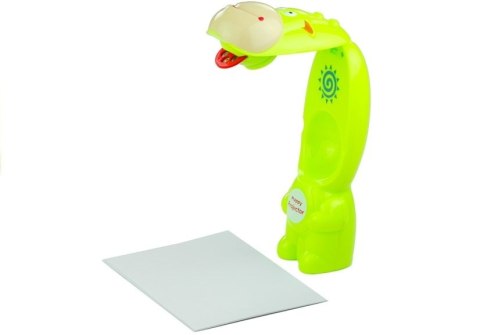 LEAN Toys Projektor Do Rysowania Rzutnik Krówka 3 Dyski Pisaki Zielony 3w1