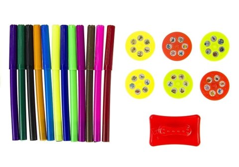 LEAN Toys Projektor Rzutnik Rakieta Do Malowania 36 Obrazków