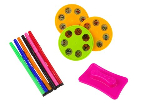 LEAN Toys Rzutnik Kwiatek Projektor do Malowania Akcesoria