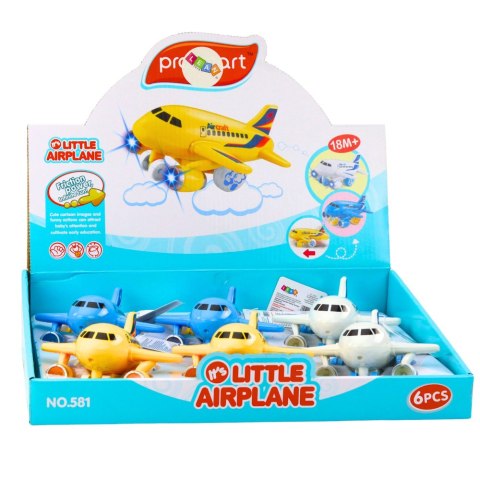 LEAN Toys Samolot Pasażerski z Napędem Efekty Świetlne Dźwiękowe Mix