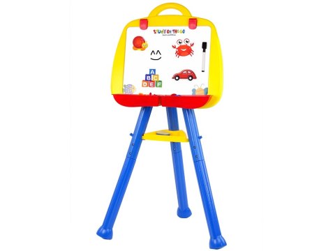 LEAN Toys Tablica Magnetyczna Stojąca Pisak Magnes Niebieska