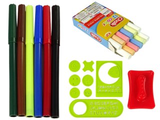 LEAN Toys Tablica Składana w Walizkę Dwustronna 2w1 Na Kredę