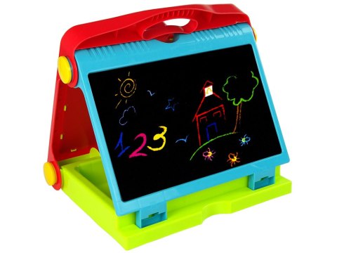 LEAN Toys Tablica Składana w Walizkę Dwustronna 2w1 Na Kredę