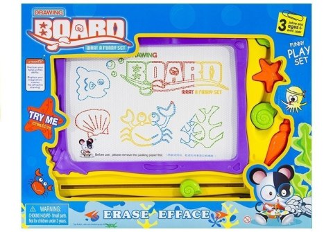 LEAN Toys Tablica Znikopis Morski + 3 Pieczątki Kolorowe Tło