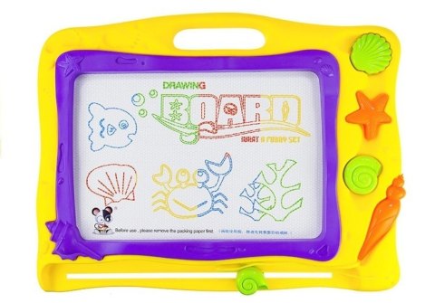 LEAN Toys Tablica Znikopis Morski + 3 Pieczątki Kolorowe Tło