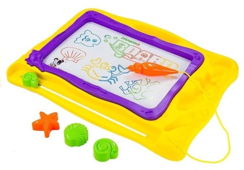 LEAN Toys Tablica Znikopis Morski + 3 Pieczątki Kolorowe Tło