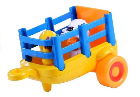 LEAN Toys Traktor Przyczepa Zwierzątka Gra Świeci Odgłosy