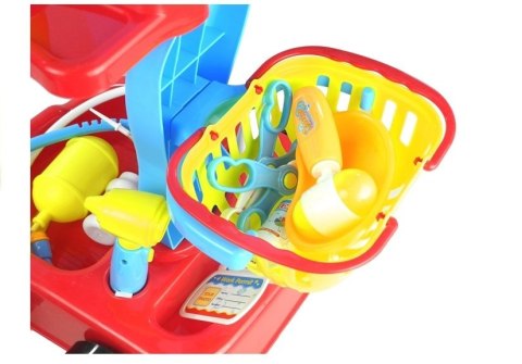 LEAN Toys Wózek Lekarski z Akcesoriami 22 Elementy