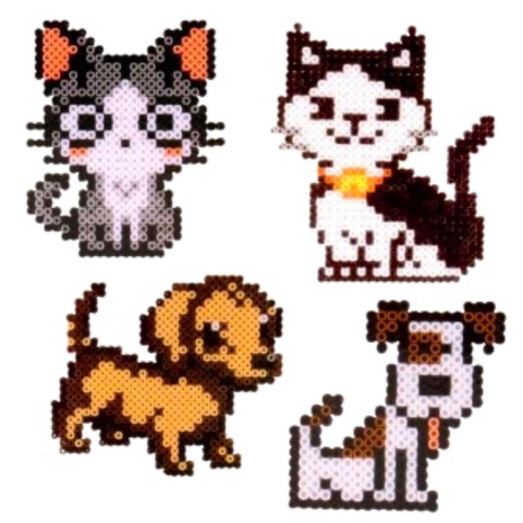 LEAN Toys Zestaw Koralików do Tworzenia Mozaiki Pies i Kot 6000el