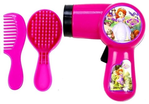 LEAN Toys Zestaw Księżniczki w Walizce Suszarka Kolczyki Opaska Różowe