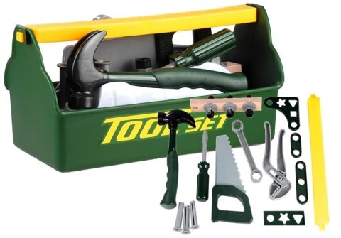 LEAN Toys Zestaw Małego Majsterkowicza Skrzynka Młotek Piła Narzędzia