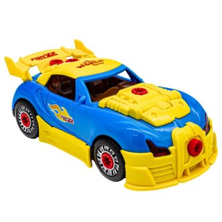 LEAN Toys Zestaw Małego Mechanika Rozkręcany Samochód Wkrętarka Światła Dźwięki