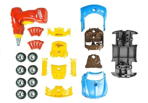 LEAN Toys Zestaw Małego Mechanika Rozkręcany Samochód Wkrętarka Światła Dźwięki