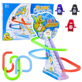 LEAN Toys Zestaw Pingwiny Interaktywne Na Ruchomych Schodach Dla Dzieci