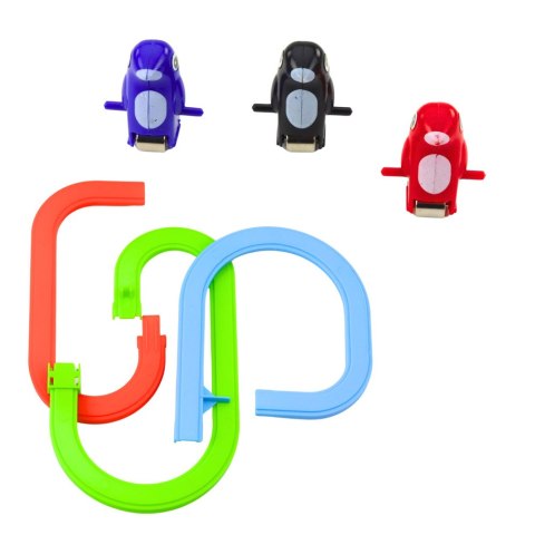 LEAN Toys Zestaw Pingwiny Interaktywne Na Ruchomych Schodach Dla Dzieci