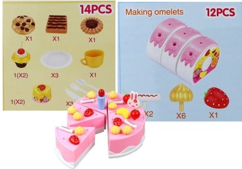 LEAN Toys Zestaw Przyjęcie Urodzinowe Tort Do Krojenia Deser