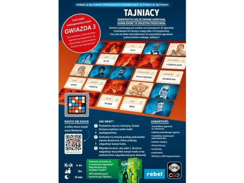 Rebel Rebel Karciana gra dedukcyjna Tajniacy - ściśle tajna gra słowna (nowa edycja) GR0829