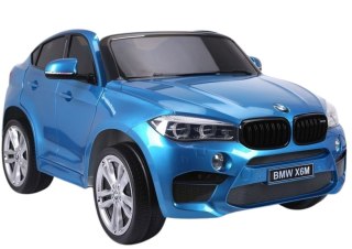 LEAN CARS Auto Na Akumulator BMW X6M Niebieskie Lakierowane