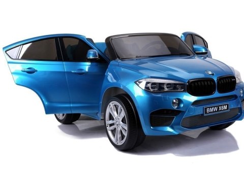 LEAN CARS Auto Na Akumulator BMW X6M Niebieskie Lakierowane