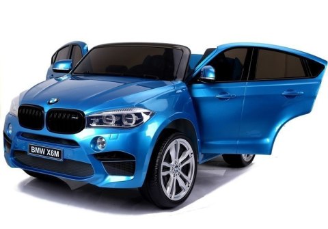 LEAN CARS Auto Na Akumulator BMW X6M Niebieskie Lakierowane