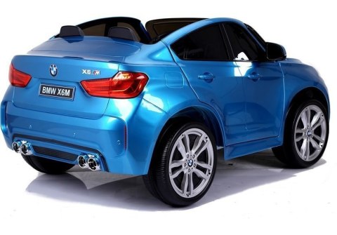 LEAN CARS Auto Na Akumulator BMW X6M Niebieskie Lakierowane