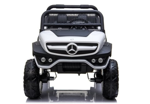 LEAN CARS Auto na Akumulator Mercedes Unimog Biały