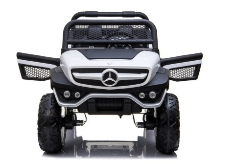 LEAN CARS Auto na Akumulator Mercedes Unimog Biały