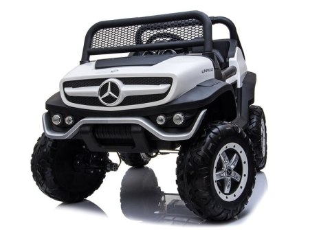 LEAN CARS Auto na Akumulator Mercedes Unimog Biały