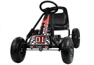 LEAN CARS Gokart Czarny A-15 Pompowane Koła