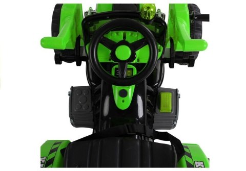 LEAN CARS Traktor na akumulator z Łyżką Koparka Zielony