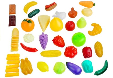 LEAN Toys Artykuły Spozywcze W Dzbanku Warzywa Owoce 50 Elem