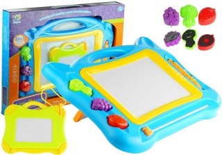 LEAN Toys Duży Znikopis Tablica Magnetyczna Stempelki 2w1