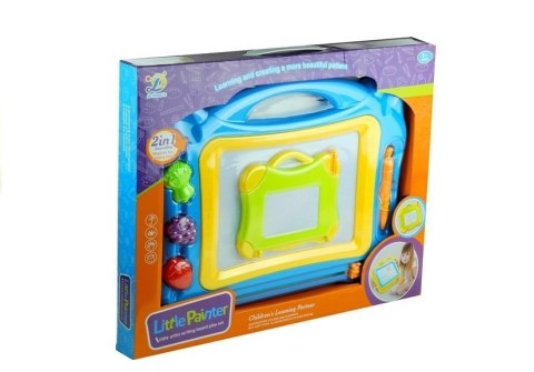 LEAN Toys Duży Znikopis Tablica Magnetyczna Stempelki 2w1