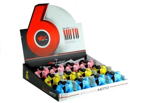 LEAN Toys Modele Motorek 3 Kolory Jeździ Świeci Gra 1:14