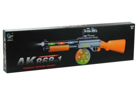 LEAN Toys Pistolet Broń Karabin AK 868-1 Świeci Gra 60 cm