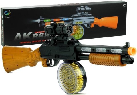 LEAN Toys Pistolet Broń Karabin AK 868-1 Świeci Gra 60 cm