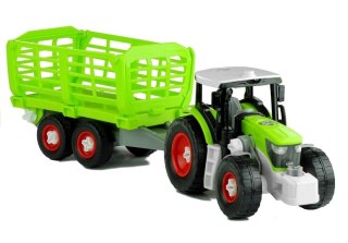 LEAN Toys Rozkręcany Traktor z Otwierana Przyczepą 43 cm