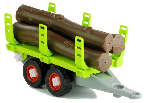 LEAN Toys Rozkręcany Traktor z Przyczepą z Drewnem 43 cm
