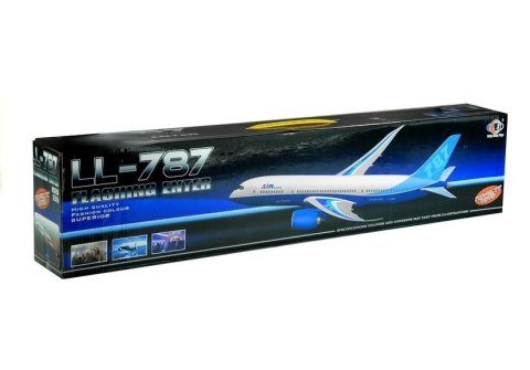 LEAN Toys Samolot Pasażerski Biały Friction Podstawka 65 cm