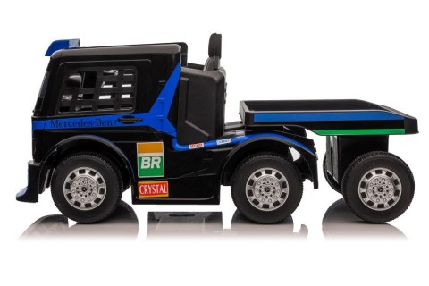 LEAN CARS Auto Na Akumulator Mercedes + Naczepa XMX622B Granatowy LCD