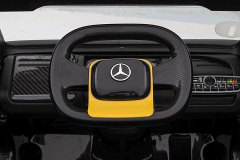 LEAN CARS Auto Na Akumulator Mercedes + Naczepa XMX622B Zółty LCD