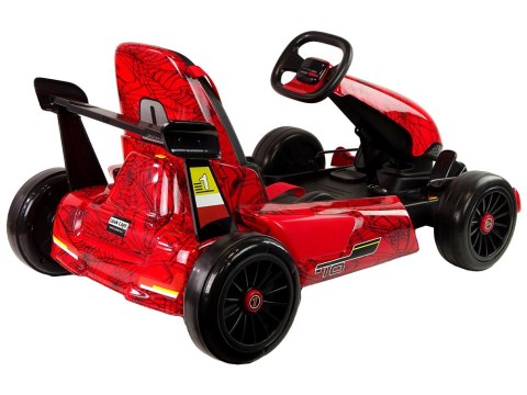 LEAN CARS Gokart Na Akumulator XMX619 Czerwony Lakierowany Spider