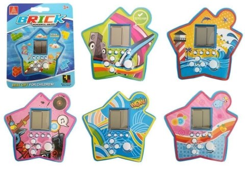 LEAN TOYS Gra Elektroniczna Kieszonkowa Brick Niebieska