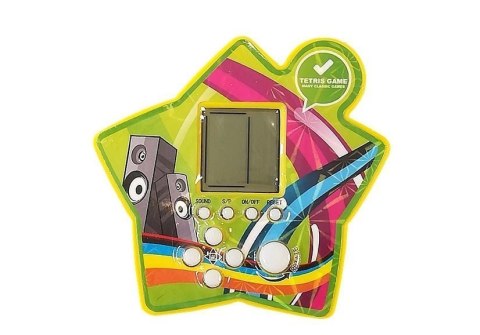 LEAN TOYS Gra Elektroniczna Kieszonkowa Brick Tetris Żółty