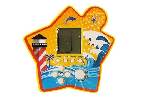 LEAN TOYS Gra Elektroniczna Kieszonkowa Brick Tetris Żółty