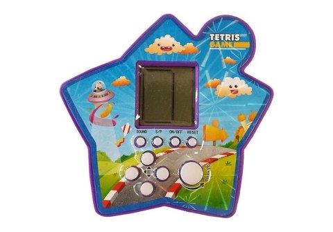 LEAN TOYS Gra Elektroniczna Kieszonkowa Tetris Fioletowy