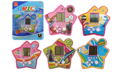 LEAN TOYS Gra Elektroniczna Kieszonkowa Tetris Gwiazdka Fioletowy