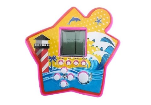 LEAN TOYS Gra Elektroniczna Kieszonkowa Tetris Gwiazdka Fioletowy