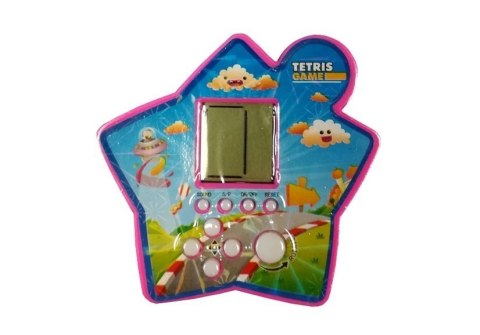 LEAN TOYS Gra Elektroniczna Kieszonkowa Tetris Gwiazdka Fioletowy